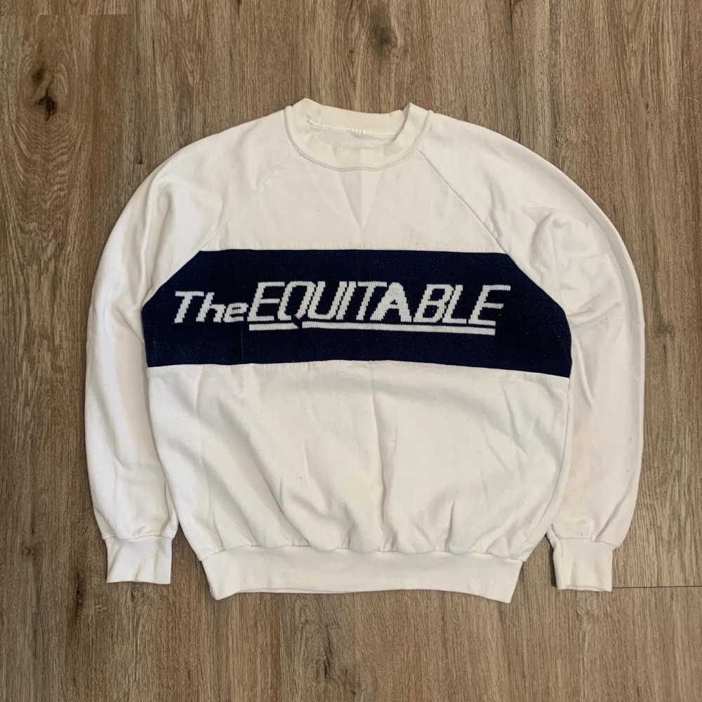 Vintage 1970s raglan pullover sweatshirtThe Equitable USA made - size medium